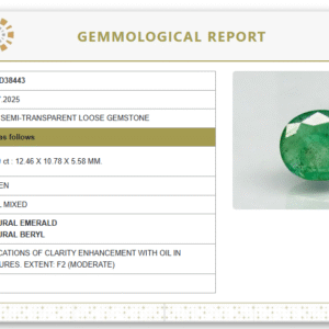 Natural Emerald | Govt. Lab Certified |Oval Mixed Cut Report No. 9498D38443