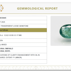 Natural Emerald | Govt. Lab Certified | Oval Mixed Cut | Green Report No.9498D38445