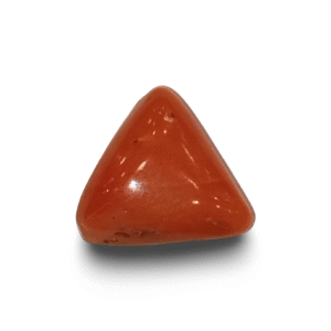 4.11 Ratti Natural Italian Red Coral | Certified Triangular Cabochon Gemstone