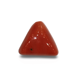 4.39 Ratti Natural Italian Red Coral | Certified Untreated | Triangular Cabochon